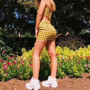 Yellow plaid set